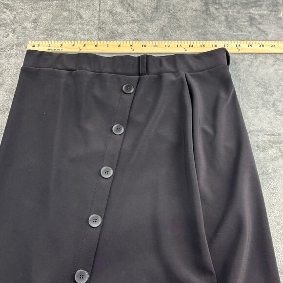 Joseph Ribkoff Skirt Women’s L Pencil Button Midi Asymmetrical Academia Black - Picture 7 of 12